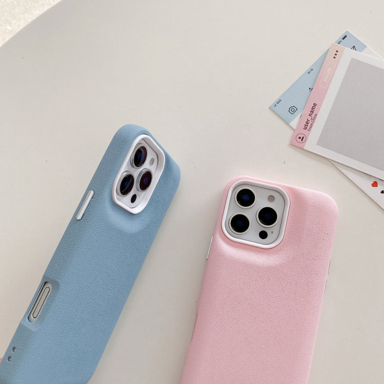 Funda para iPhone 12 Pro Max Cuero Textura (Blanca)