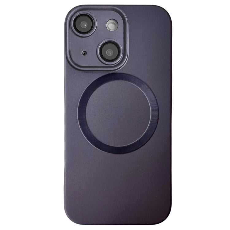 Funda para Teléfono TPU Magsafe iPhone 15 Plus Textura Cd Pintura Metalizada (Gris)