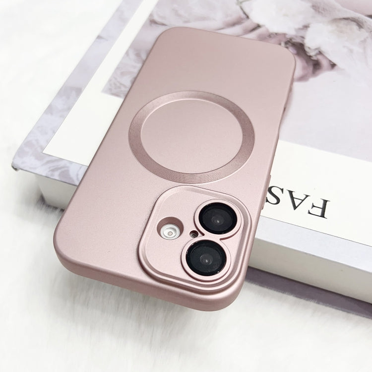 Funda para Teléfono TPU Magsafe iPhone 12 Textura Cd Pintura Metalizada (Rosa)