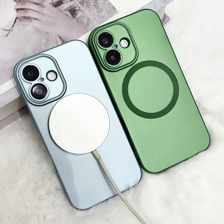 Funda para teléfono TPU Magsafe con textura CD y pintura metalizada para iPhone 15 Pro Max (Negra)