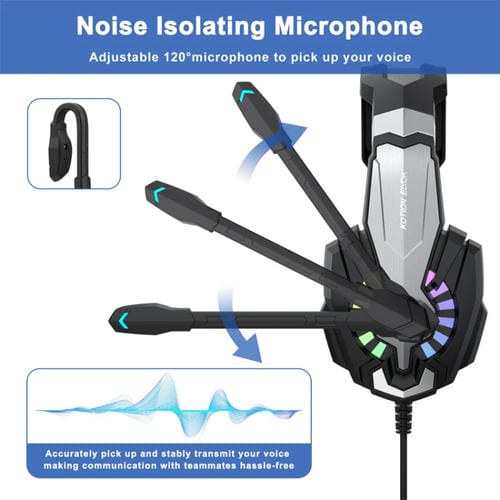 Auriculares Para Juegos Supraurales Kotion Each G9000 Plus Con Micrófono Cable 2,1 M (Negro)