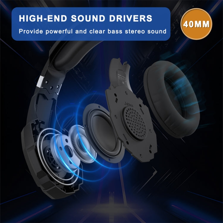 Auriculares Para Juegos Supraurales Kotion Each G9000 Plus Con Micrófono Cable 2,1 M (Negro)