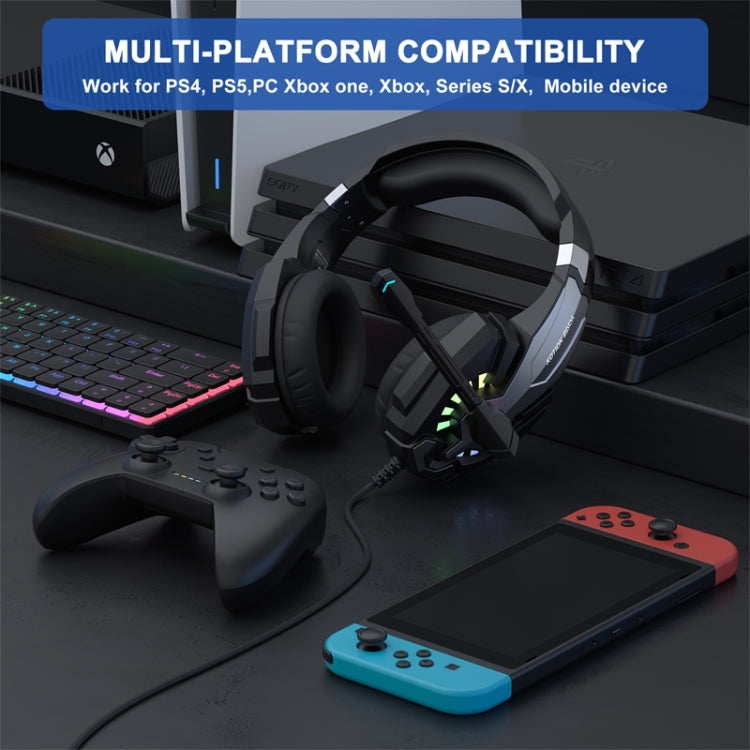 Auriculares Para Juegos Supraurales Kotion Each G9000 Plus Con Micrófono Cable 2,1 M (Negro)