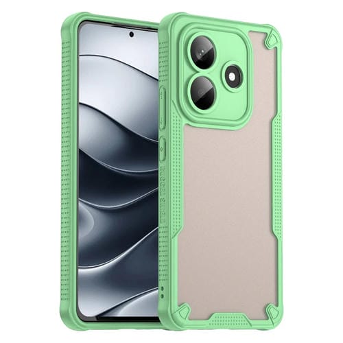 Funda Híbrida de TPU y PC con Protección Glaseada para Redmi Note 14 5G (Verde)