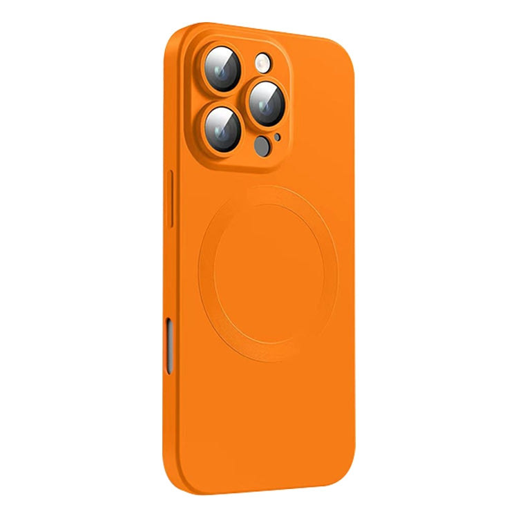 Funda de Silicona Líquida Magsafe para iPhone 16 Pro Max (Naranja)