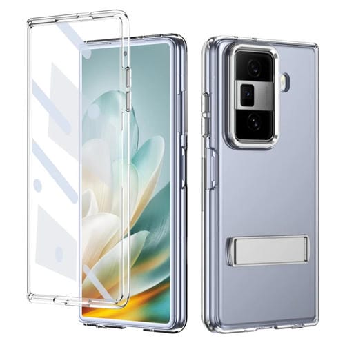 Funda híbrida TPU para PC con soporte para hielo Honor Magic Vs3 (Plateada)