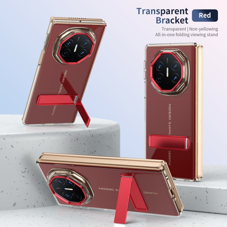 Funda híbrida TPU y PC con soporte para Huawei Mate Xt Ultimate (Rojo)