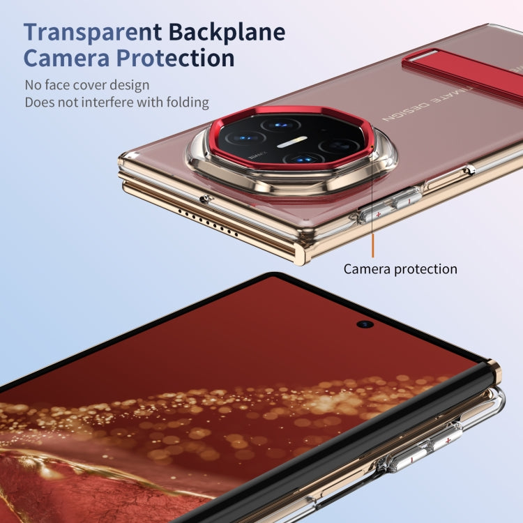 Funda híbrida TPU y PC con soporte para Huawei Mate Xt Ultimate (Rojo)