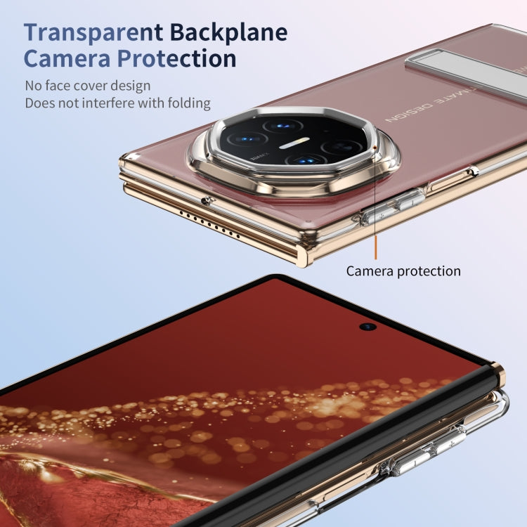 Funda híbrida TPU para PC con soporte para Huawei Mate Xt Ultimate (Plateada)