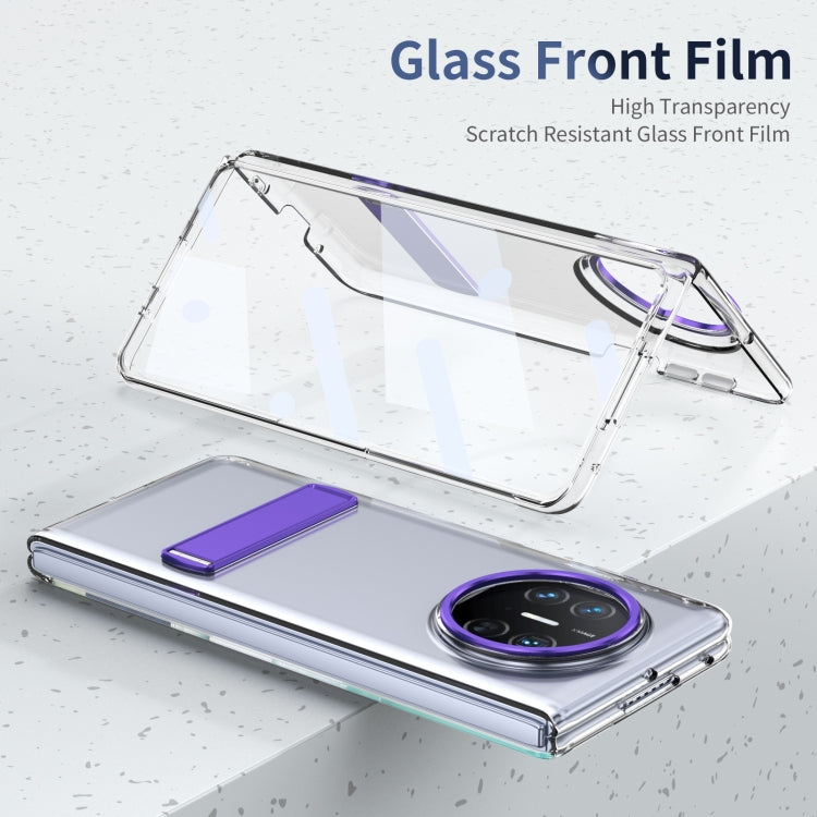 Funda Híbrida TPU y PC con Soporte para Huawei Mate X3 (Morado)