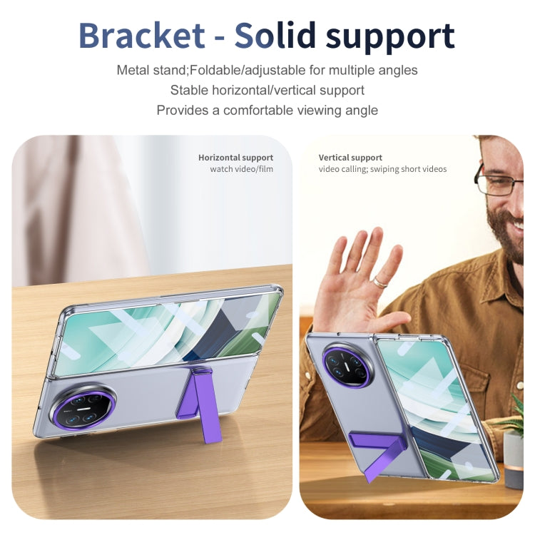 Funda Híbrida TPU y PC con Soporte para Huawei Mate X3 (Morado)