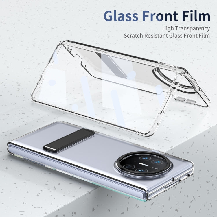 Funda híbrida TPU para PC con soporte frío para Huawei Mate X5 (Negra)
