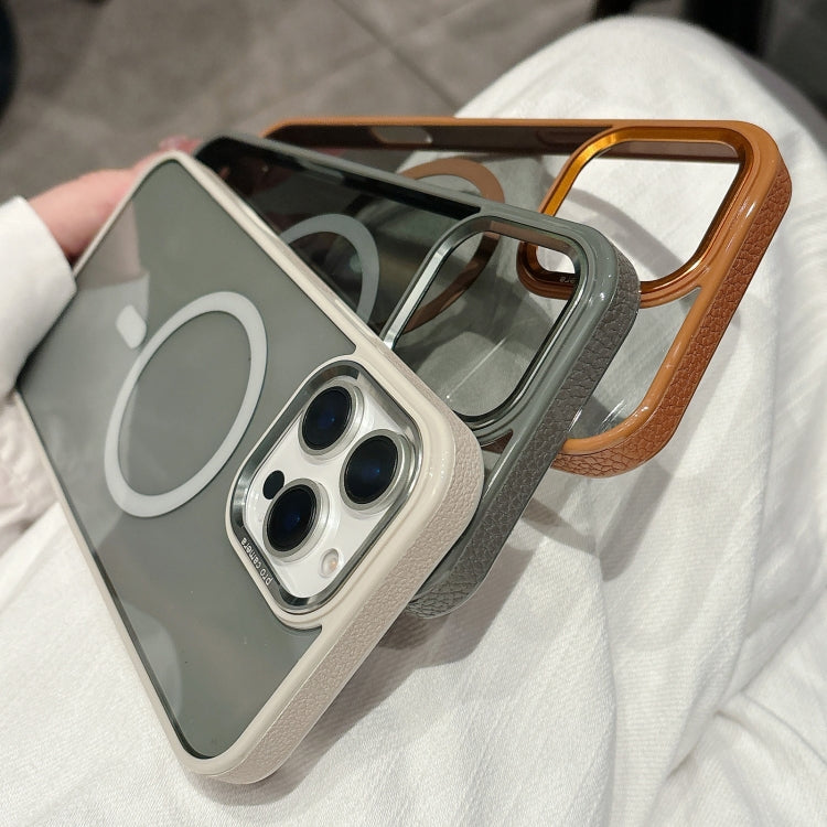 Funda para Teléfono con Marco de Lente de Metal Magsafe para iPhone 14 Pro Max (Gris)