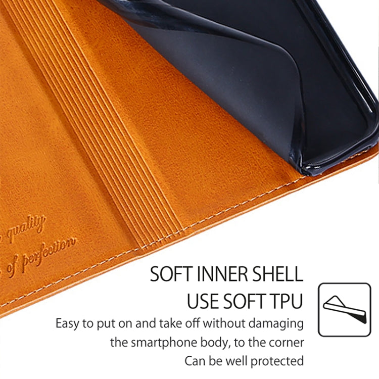 Funda de Cuero Magnética Textura de Vaca para Fujitsu Arrows We2 (Marrón Claro)