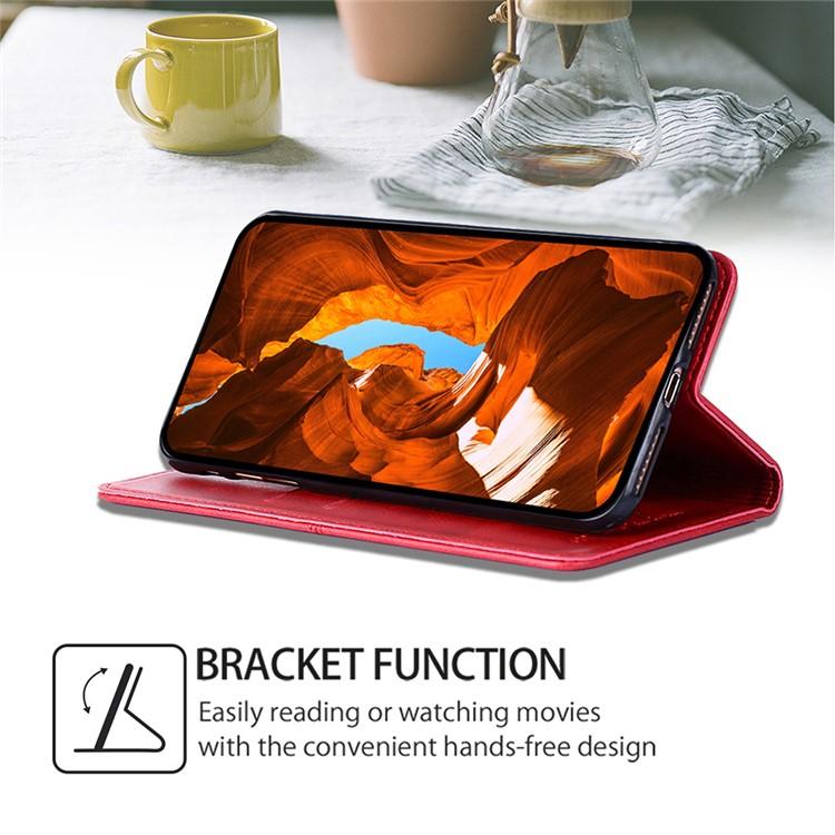 Funda magnética de cuero con textura de vaca para Redmi A5 4G (171,7 mm) (Rojo)