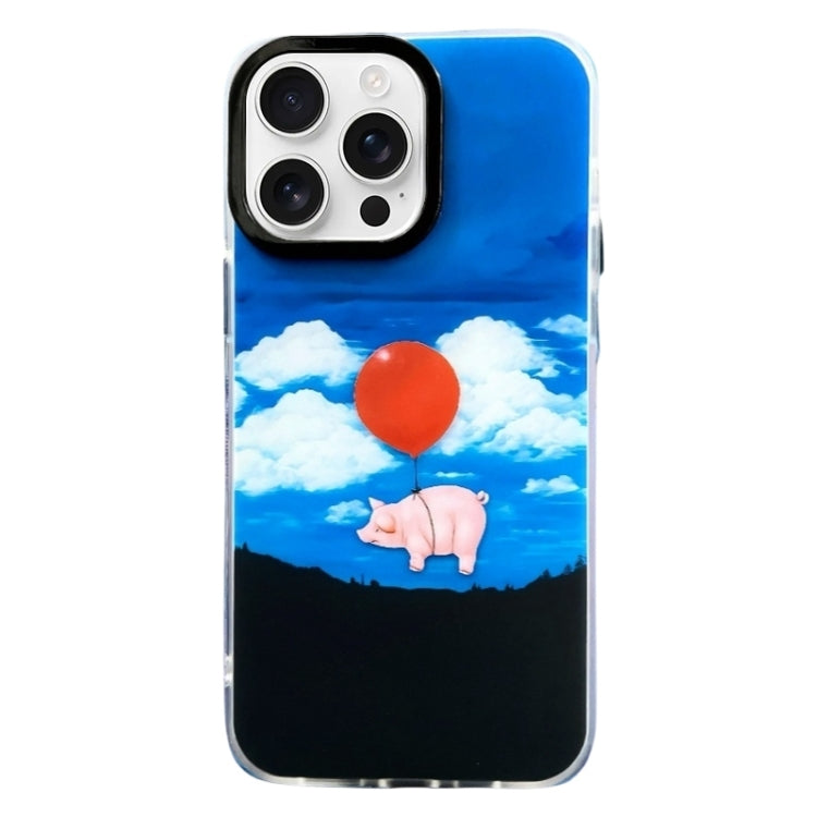 Funda TPU Doble Capa Imd para iPhone 15 Pro Max (Cerdo Globo)