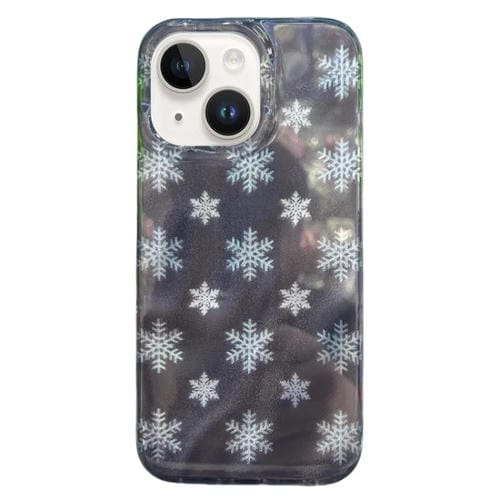 Funda TPU Doble Capa iPhone 15 Patrón Imd Copo de Nieve