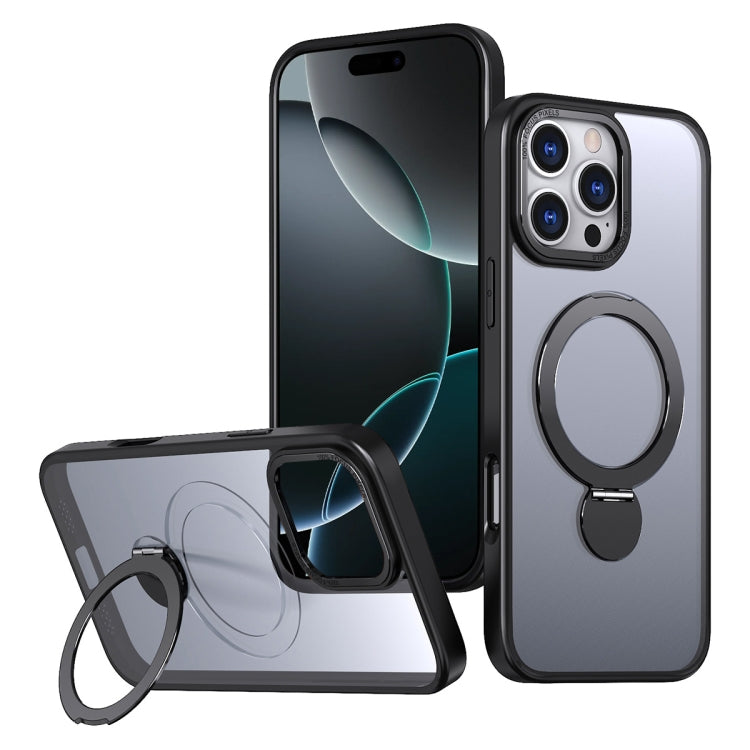 Estuche para Teléfono Wing Series Gen2 con Soporte de Anillo de Metal Magsafe para iPhone 16 Pro Max (Negro)