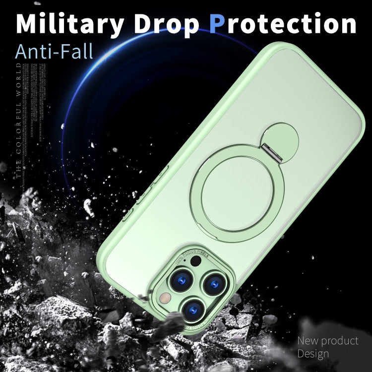 Funda para Teléfono Wing Series Gen2 para iPhone 16 Pro Max con Soporte de Anillo de Metal Magsafe (Verde Aguacate)