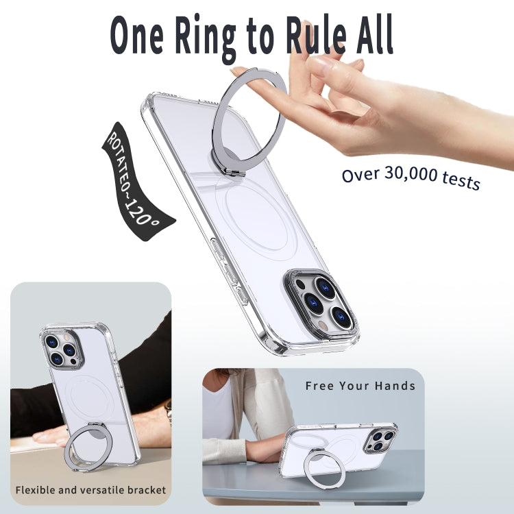 Estuche para Teléfono Wing Series Gen2 con Soporte de Anillo de Metal Magsafe para iPhone 15 Pro Max (Transparente)