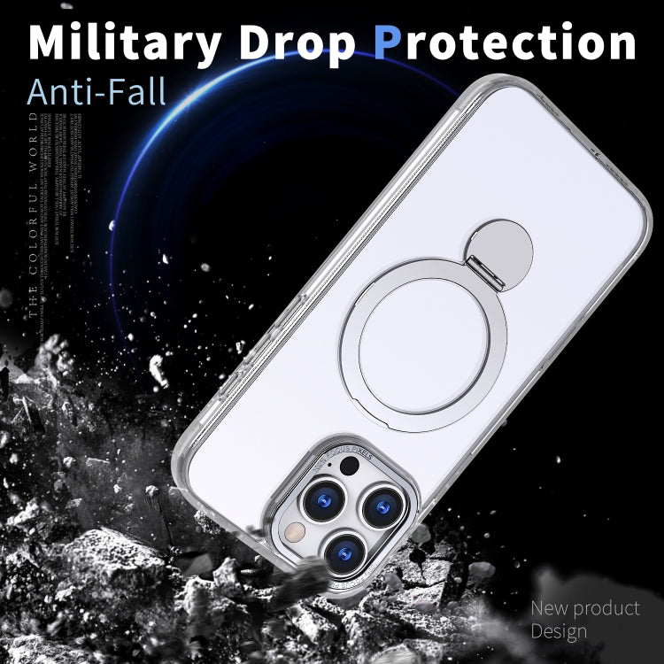 Estuche para teléfono Wing Series Gen2 con Soporte de Anillo de Metal Magsafe para iPhone 15 Pro (Transparente)