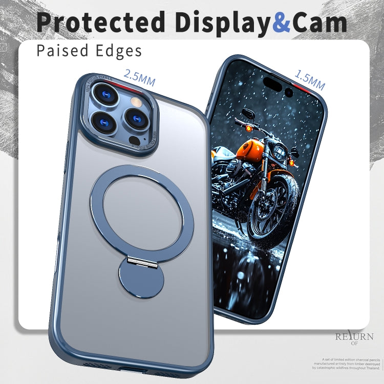 Funda para Teléfono Wing Series Gen2 con Soporte de Anillo de Metal Magsafe para iPhone 14 Pro (Azul)