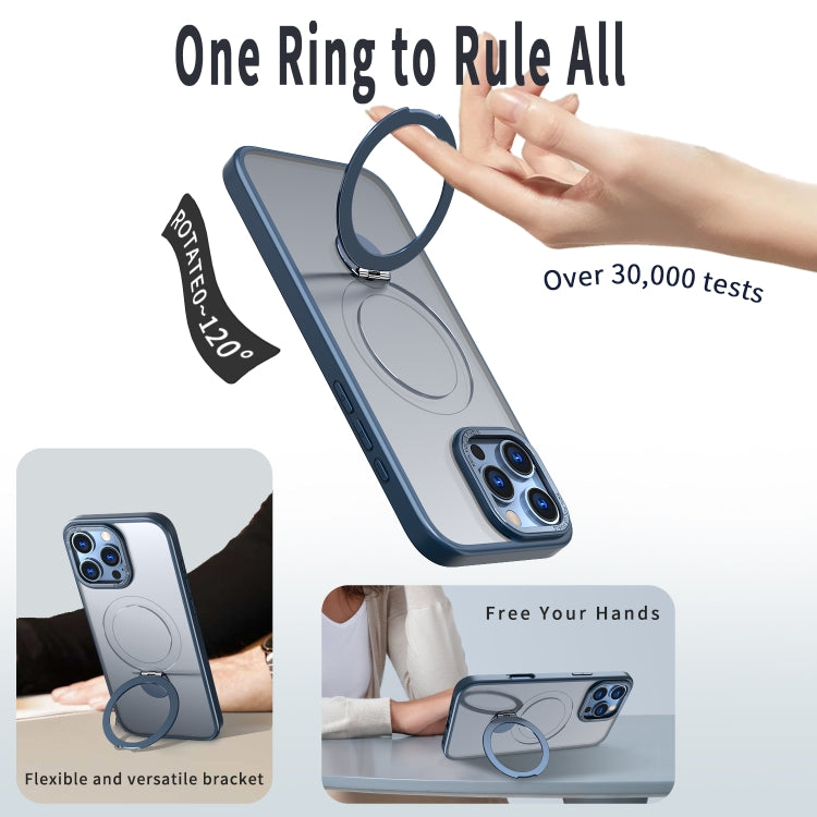 Funda para Teléfono Wing Series Gen2 con Soporte de Anillo de Metal Magsafe para iPhone 14 Pro (Azul)
