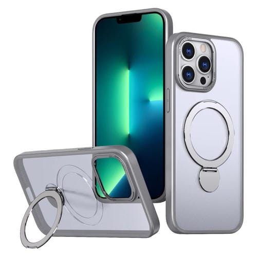 Funda para Teléfono Wing Series Gen2 con Soporte de Anillo de Metal Magsafe para iPhone 13 Pro (Gris Titanio)