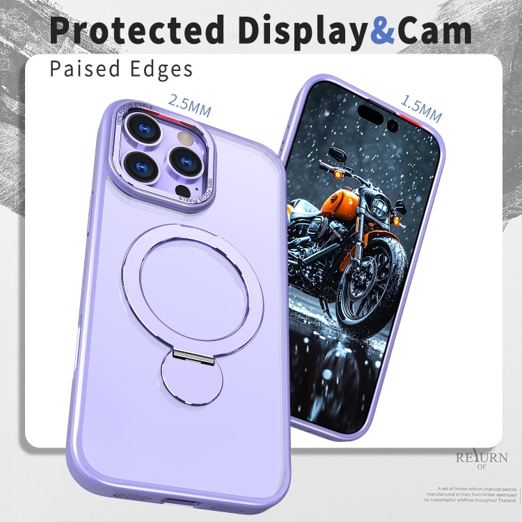Funda para Teléfono Wing Series Gen2 con Soporte de Anillo de Metal Magsafe para iPhone 12 Pro Max (Morado Claro)