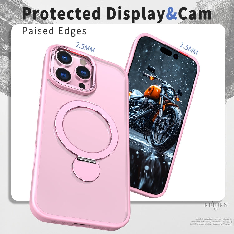 Estuche para Teléfono Wing Series Gen2 con Soporte de Anillo de Metal Magsafe para iPhone 11 (Rosa)