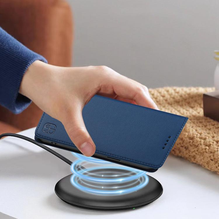 Funda de Cuero con Doble Pliegue y Succión Magnética para OnePlus 13R Ace 5 Ace 5 Pro Rc01 (Azul Oscuro)
