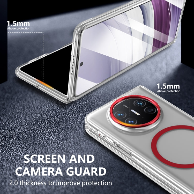 Funda para Teléfono Huawei Mate X3 Lce Folding Series con PC Transparente y Magsafe (Roja)