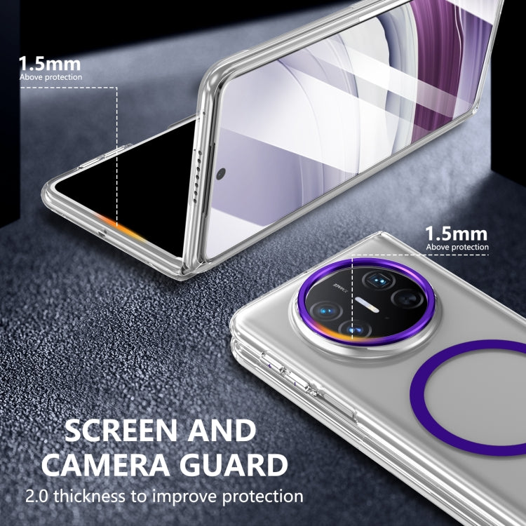 Funda para Teléfono Huawei Mate X3 Lce Folding Series con PC Transparente Integrada Magsafe (Morado)