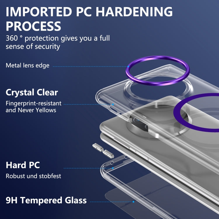 Funda para Teléfono Huawei Mate X3 Lce Folding Series con PC Transparente Integrada Magsafe (Morado)