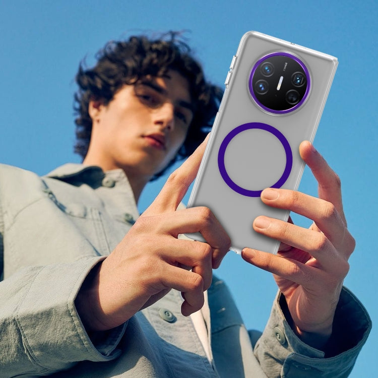 Funda para Teléfono Huawei Mate X3 Lce Folding Series con PC Transparente Integrada Magsafe (Morado)