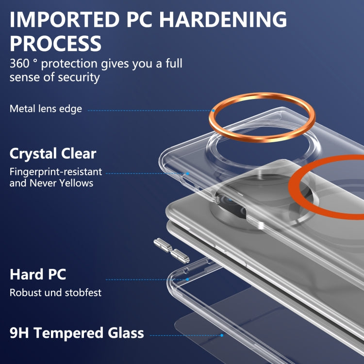 Funda para Teléfono Huawei Mate X5 Lce Folding Series con PC Transparente Integrada Magsafe (Naranja)