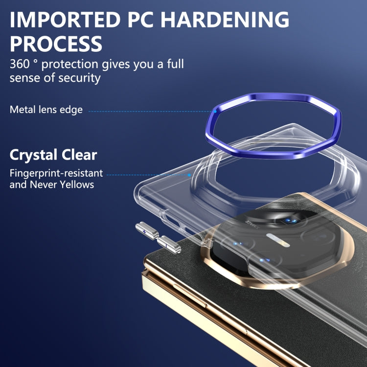 Funda de PC Transparente Integrada Huawei Mate Xt Ultimate Design Serie Plegable (Azul Real)