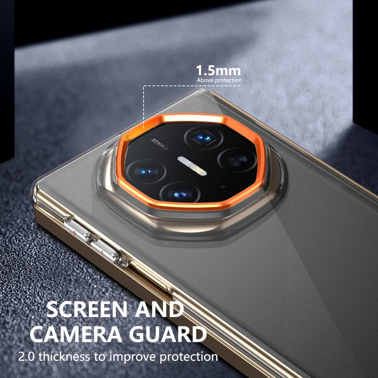 Funda Transparente Integrada Huawei Mate Xt Ultimate Design Serie Plegable Ice (Naranja)