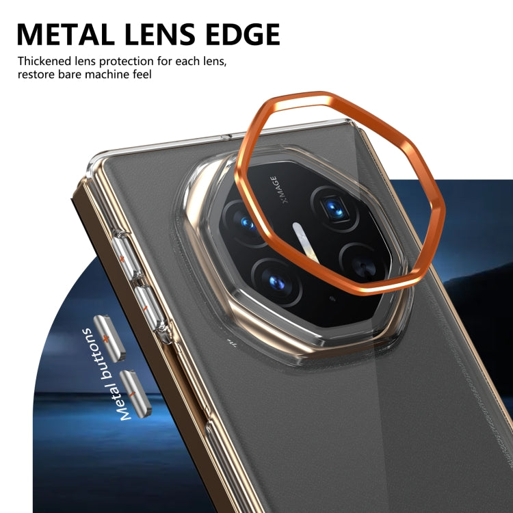 Funda Transparente Integrada Huawei Mate Xt Ultimate Design Serie Plegable Ice (Naranja)