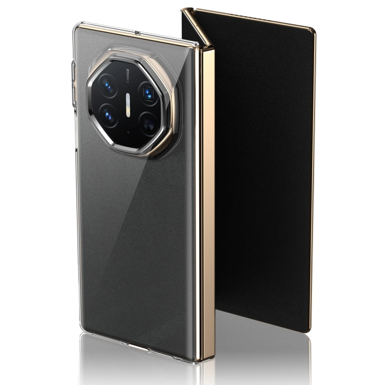 Funda de PC Transparente Integrada para Huawei Mate Xt Ultimate Design Serie Plegable (Negro)