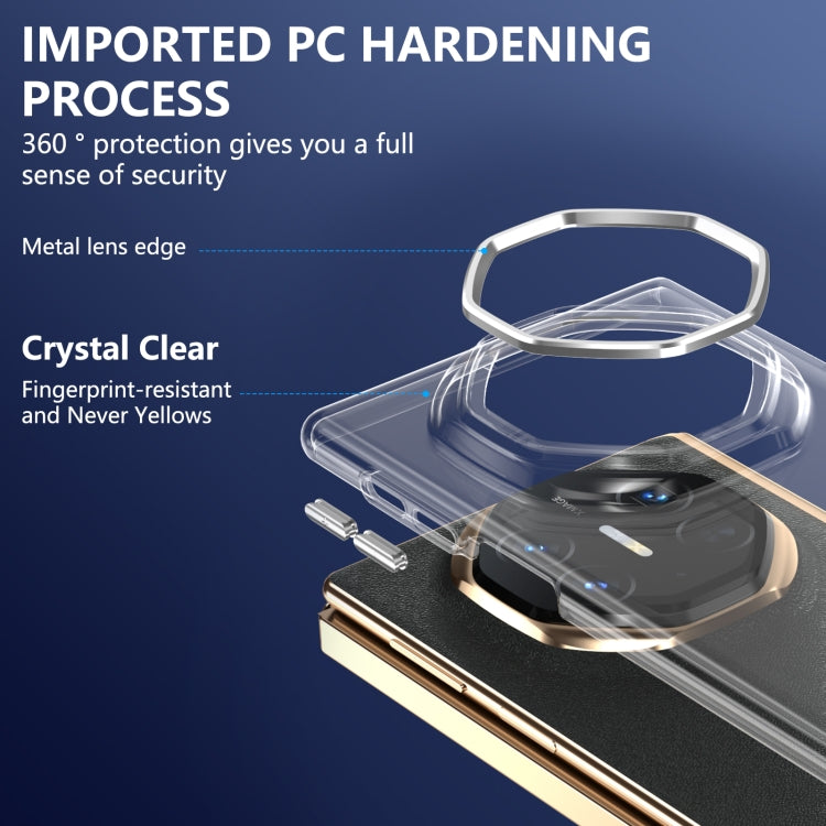 Funda Transparente Integrada Huawei Mate Xt Ultimate Design Plegable (Plateada)