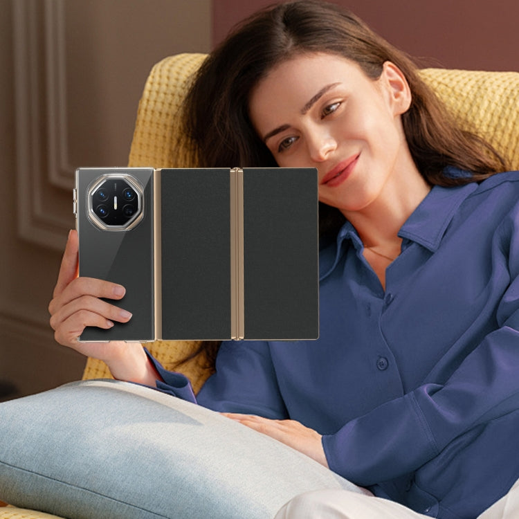 Funda Transparente Integrada Huawei Mate Xt Ultimate Design Plegable (Plateada)