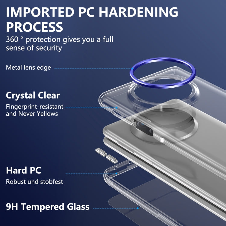 Funda PC Transparente Integrada para Huawei Mate X5 Serie Plegable Lce (Azul Real)