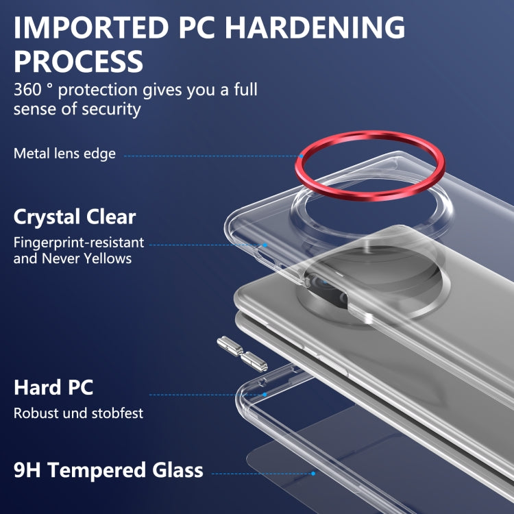 Funda PC Transparente Integrada Huawei Mate X5 Serie Plegable Lce (Roja)