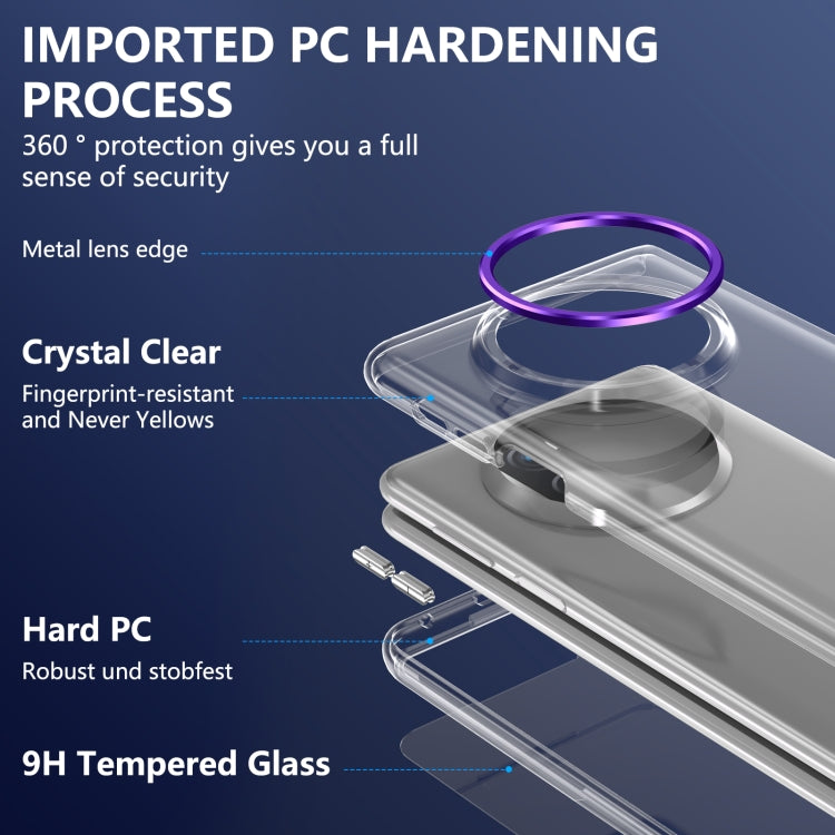 Funda de PC Transparente Integrada para Huawei Mate X3 Serie Plegable Lce (Morado)
