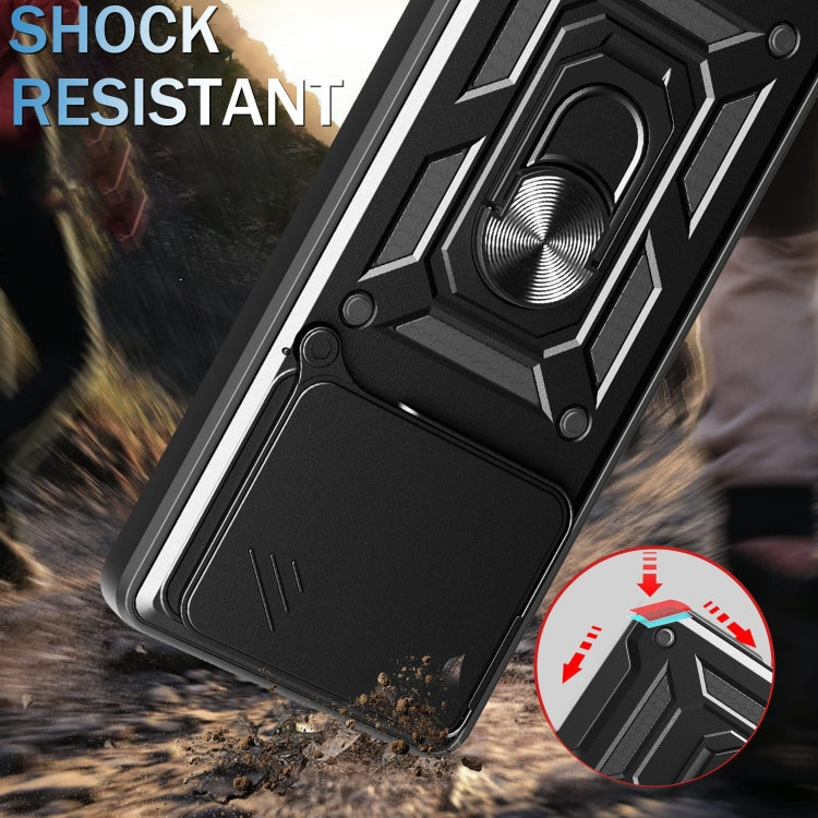 Funda para Teléfono TPU y PC con Cubierta Deslizante para Cámara For Nothing Phone 2A (Roja)