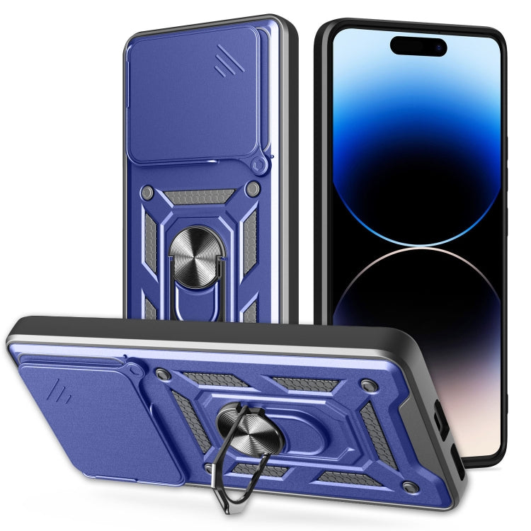 Funda para Teléfono For Nothing 2A TPU y PC con Cámara Deslizante (Azul)
