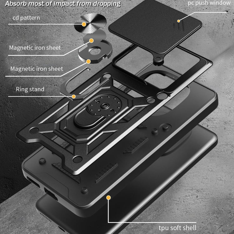 Funda para Teléfono For Nothing 2A TPU y PC con Cámara Deslizante (Azul)