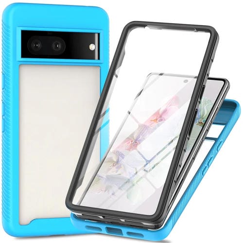 Funda PC TPU con Película Pet para Google Pixel 8 Serie Starry Sky (Azul Cielo)