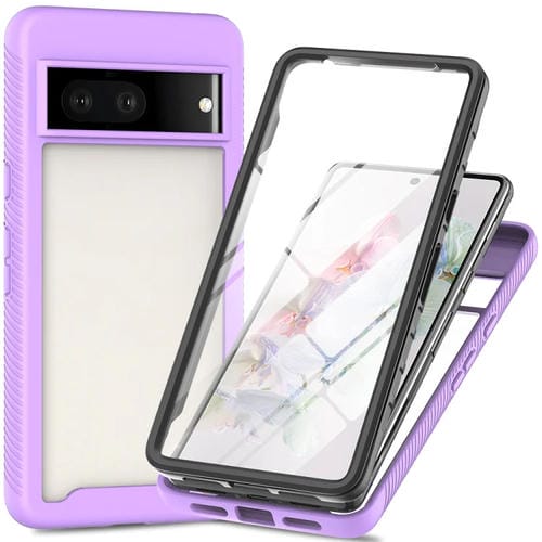 Funda PC + TPU con Película Pet para Google Pixel 8 Serie Starry Sky (Morado)